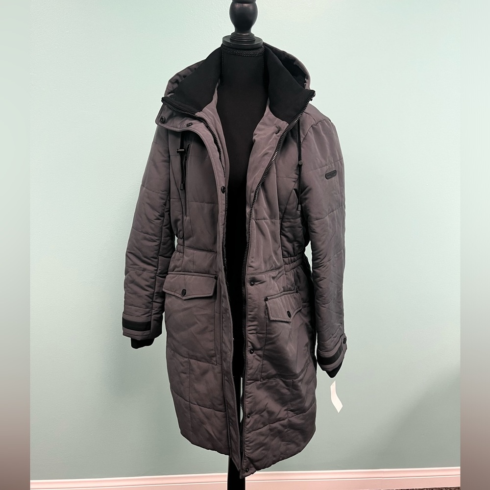 Lucky brand winter jacket in gunmetal size L.